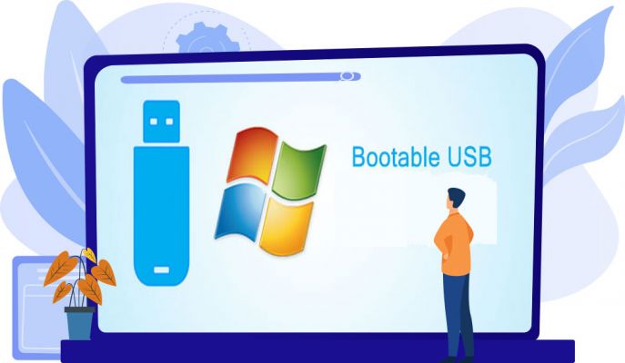 USB flash or DVD drive